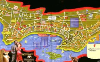 Hărți proaspete ale orașului Pattaya în limba rusă, cea mai bună selecție Hartă interactivă a orașului Pattaya în limba rusă